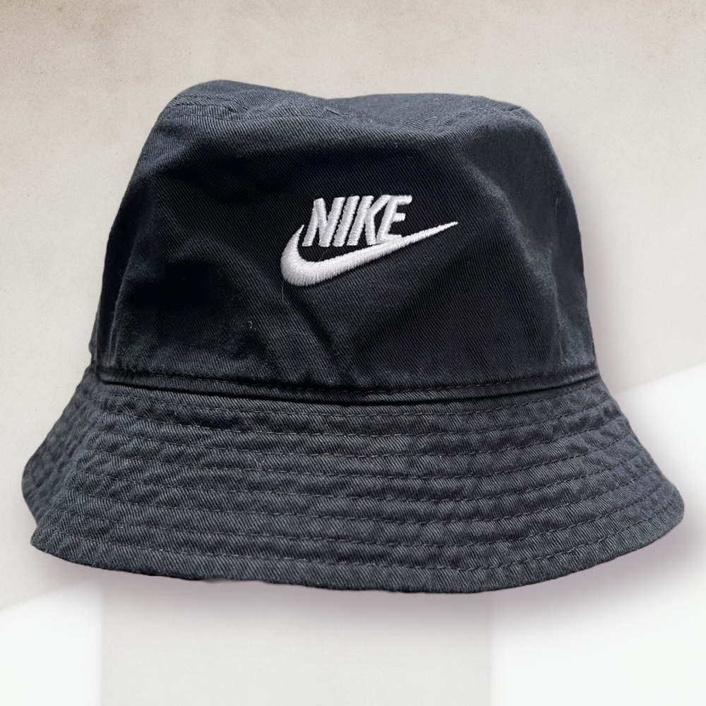 Nike Black Bucket Hat with White Logo